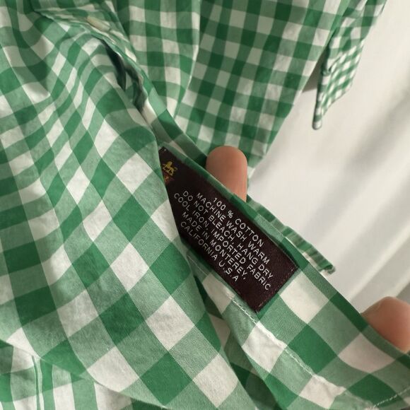 Robert Talbott Respoke Dress Shirt Men's Large Green Plaid Button Up Long Sleeve - Picture 6 of 9